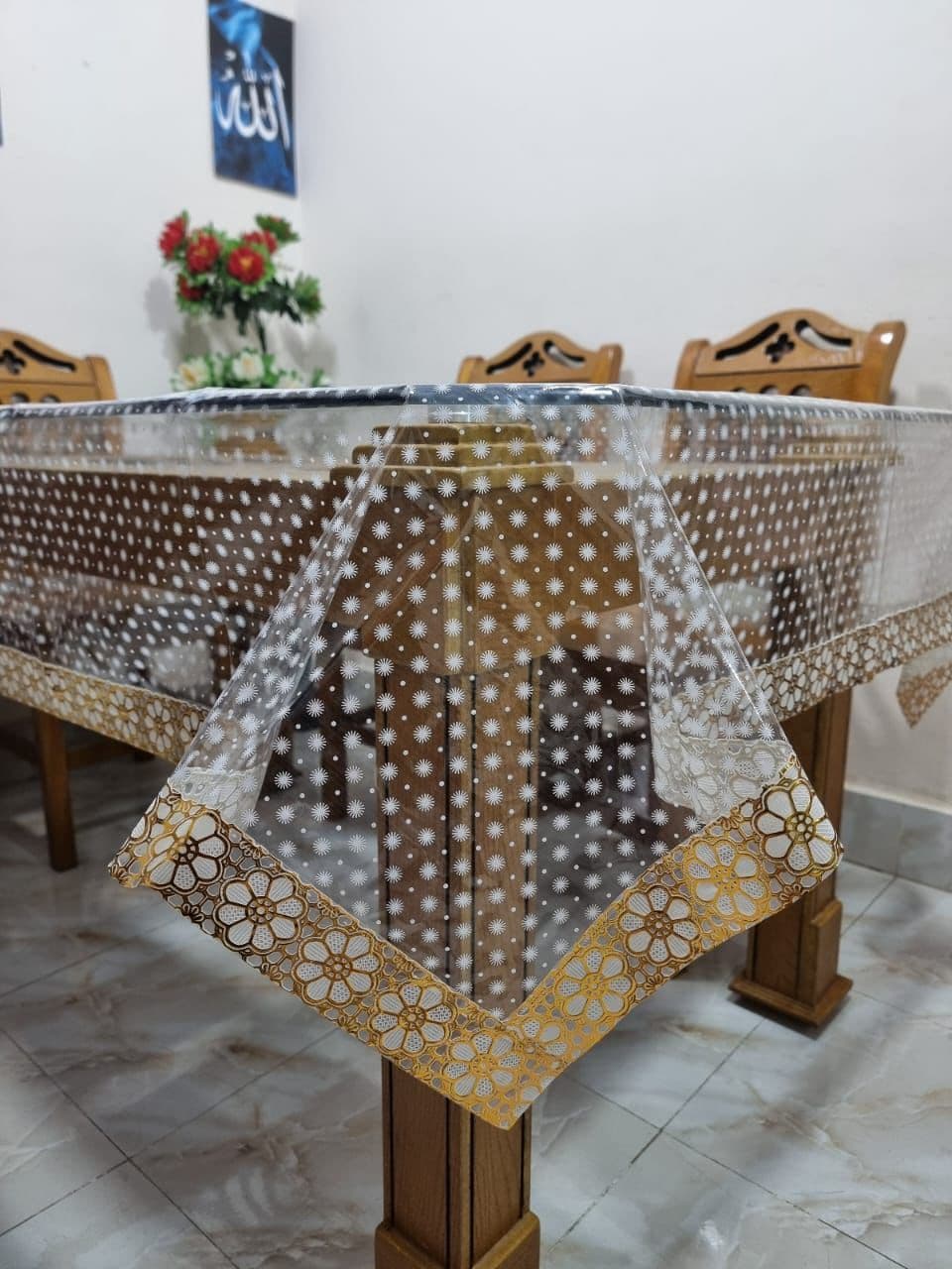 ৬ চেয়ারের জন্য পারফেক্ট - ঝোল-পানি পড়লেও নষ্ট নয়! টেকসই স্বচ্ছ ডাইনিং টেবিল কভার